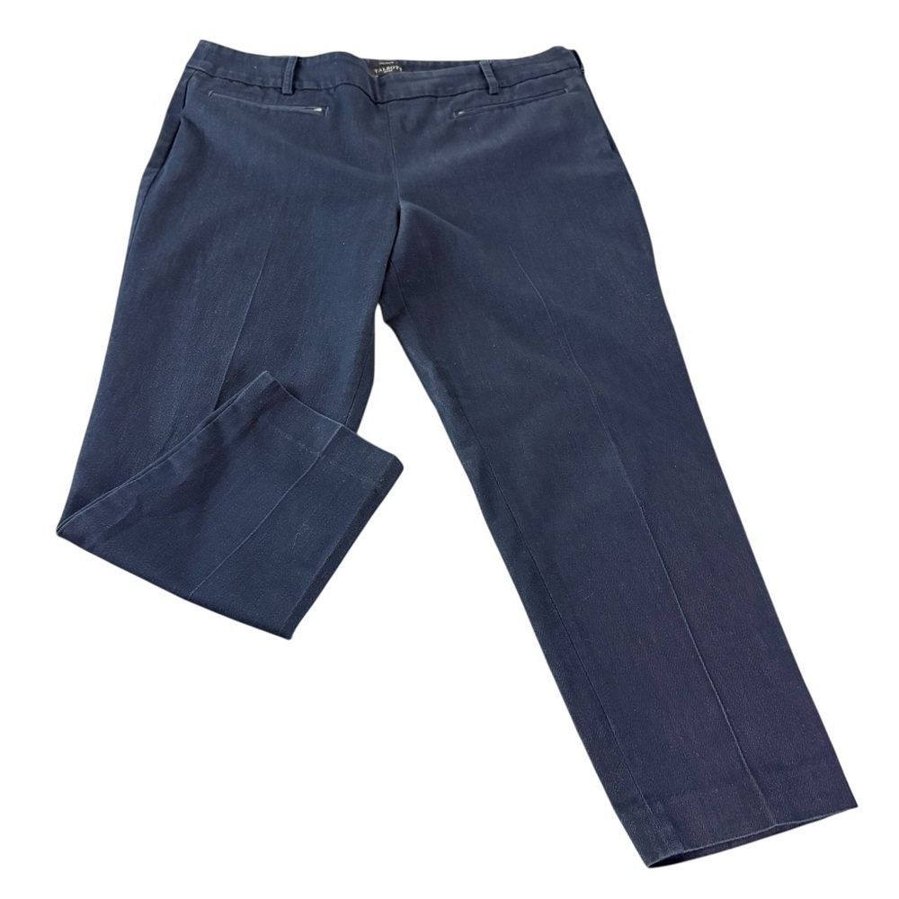 Talbots Chatham Ankle Pants Size 16P  Petite Medium Denim Blue Indigo Casual 14